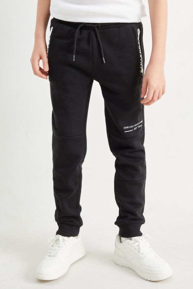 Kinder Jungen - Multipack 2er - Jogginghose - schwarz