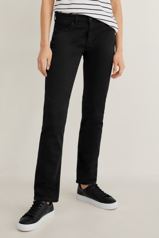 Dámské - Straight jeans - černá