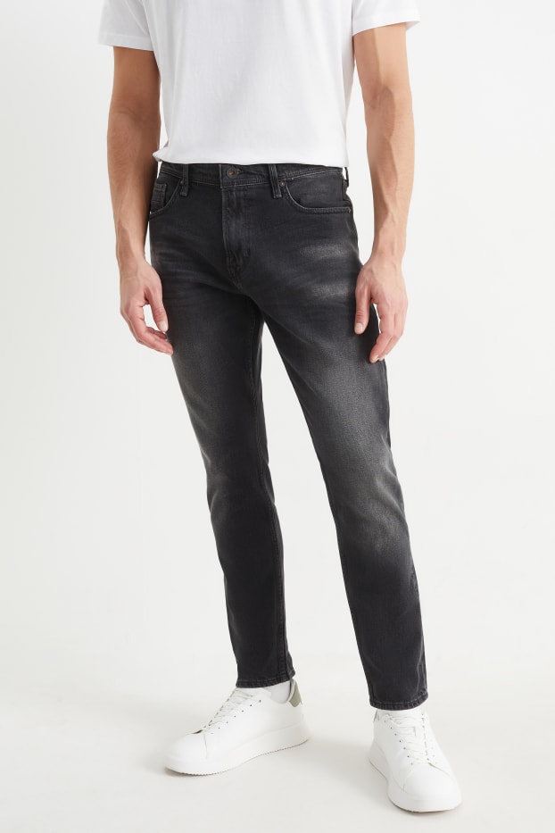 Herren - Slim Tapered Jeans - LYCRA® - schwarz