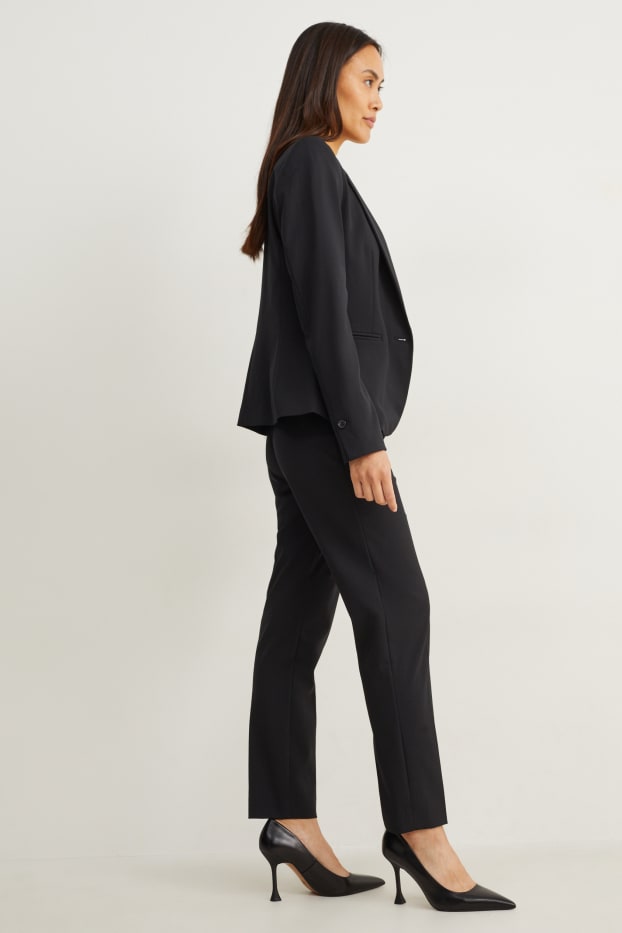 Dona - Pantalons formals - mid waist - slim fit - Mix & Match - negre