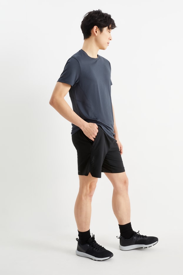 Bărbați - Pantaloni scurți funcționali - 4 Way Stretch - negru