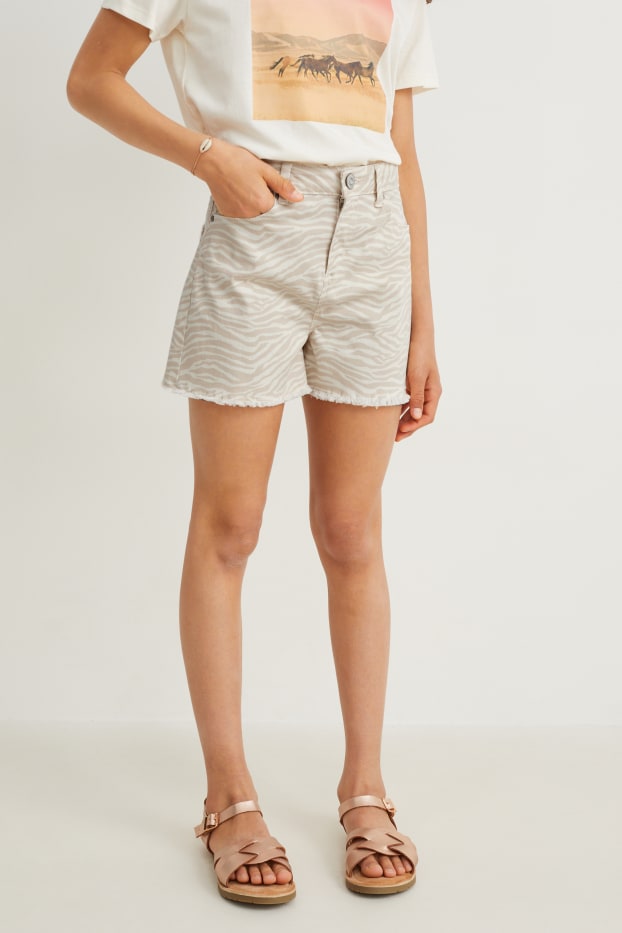 Kinderen: meisjes - Short - licht beige