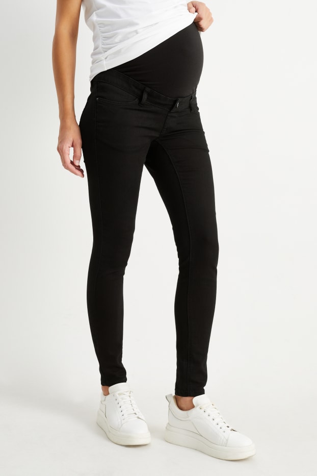 Dames - Zwangerschapsjeans - skinny jeans - LYCRA® - zwart