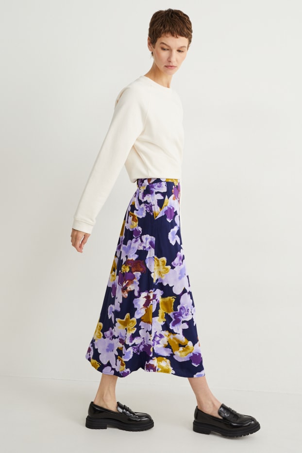 Women - Skirt - floral - multicoloured