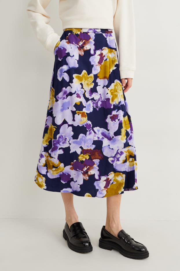 Women - Skirt - floral - multicoloured