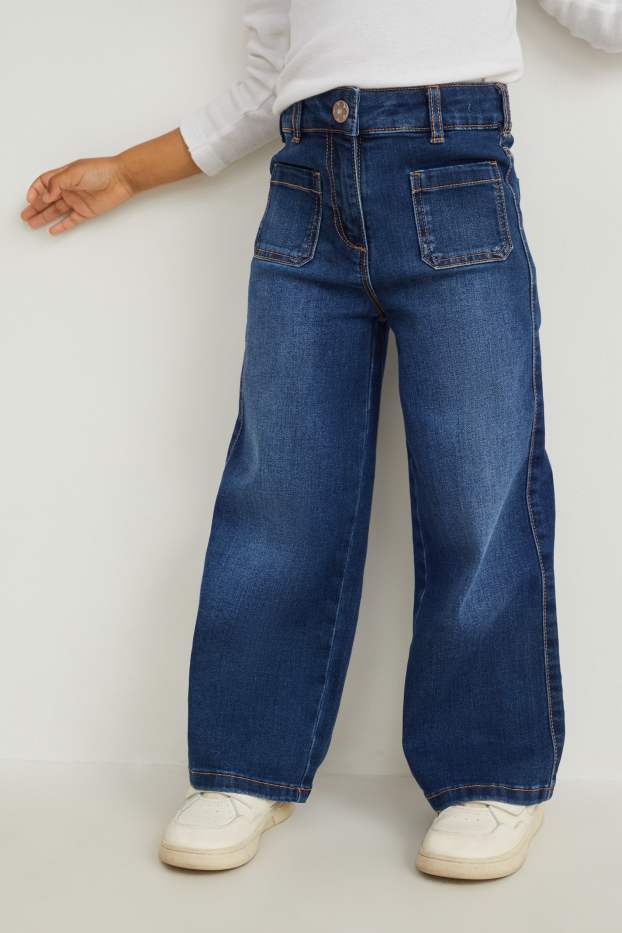 Nena - Wide leg jeans - texà blau