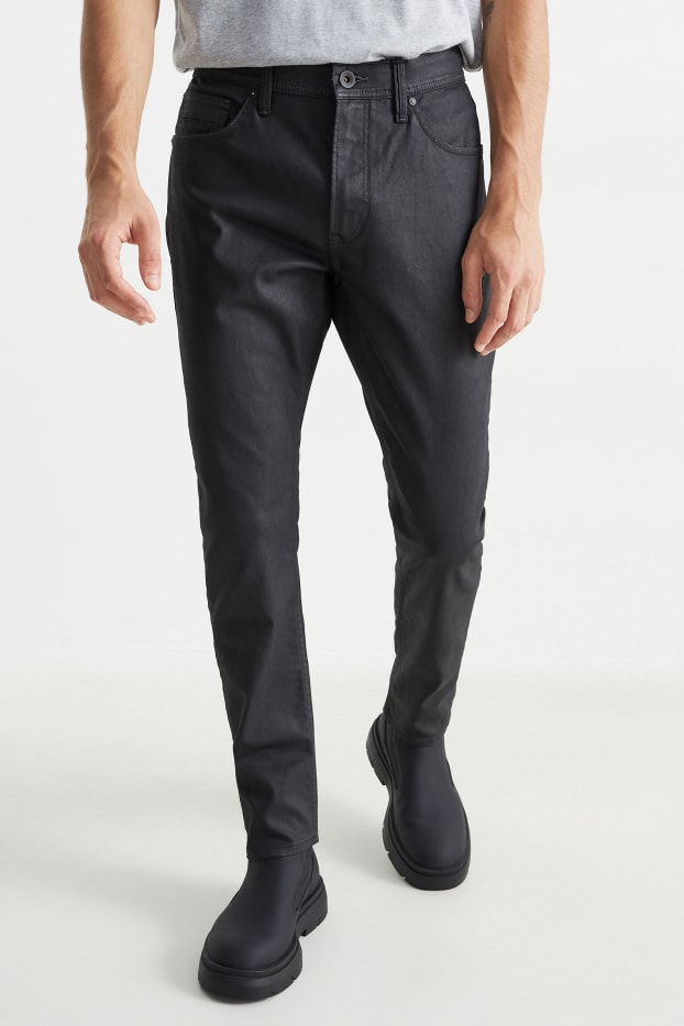 Heren - Slim tapered jeans - zwart