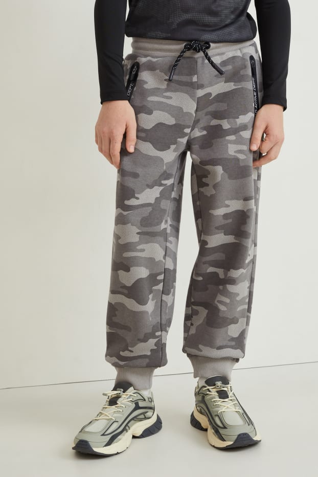 Kinder Jungen - Multipack 2er - Jogginghose - grau-melange