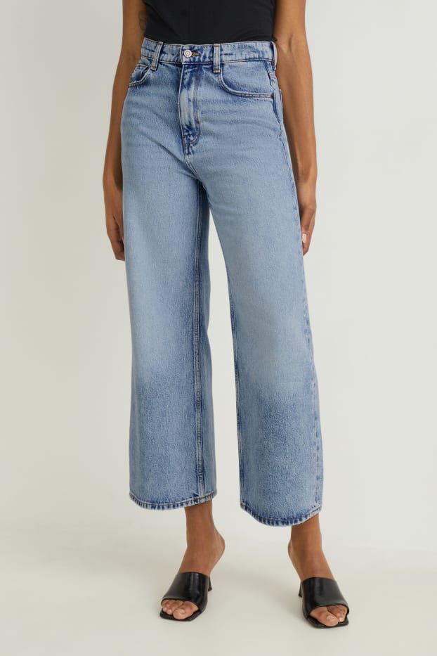 Femei - Loose fit jeans - talie înaltă - denim-albastru deschis
