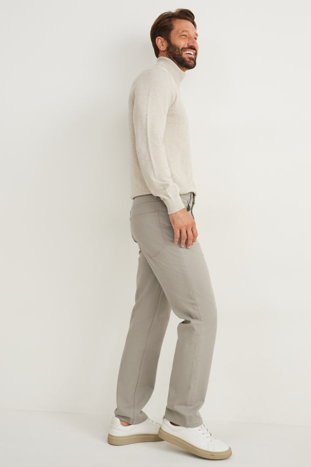 Herren - Hose - Regular Fit - hellgrau-melange