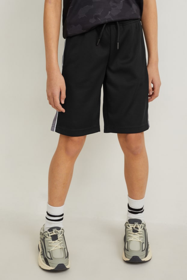 Kinder Buben - Multipack 2er - Shorts - schwarz