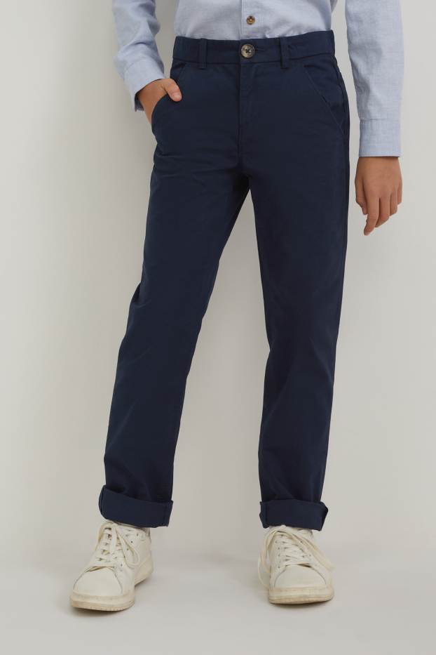 Bambini - Pantaloni chino - blu scuro