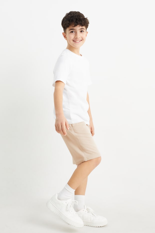 Kinder Jungen - Sweatshorts - beige