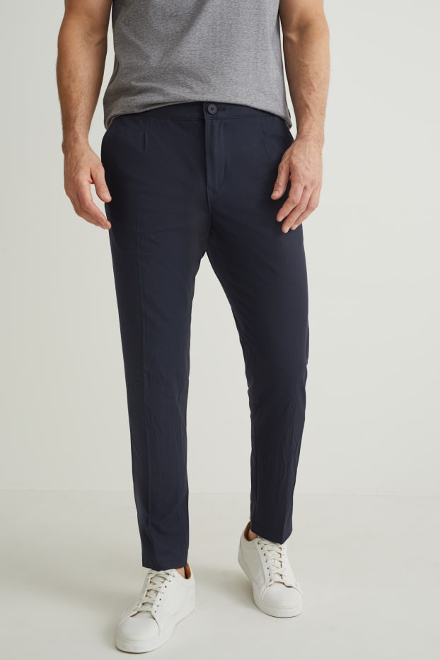Heren - Chino - tapered fit - Flex - donkerblauw