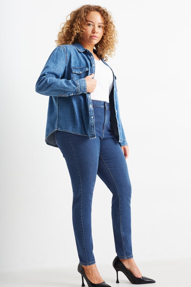 Damen - Jegging Jeans - High Waist - jeansblau