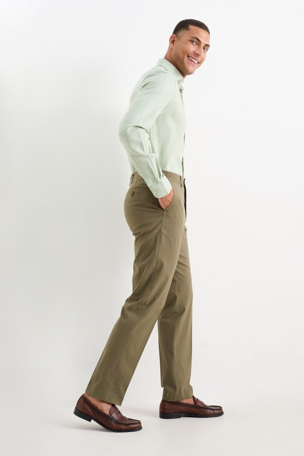 Herren - Baukasten-Hose - Regular Fit - Flex - LYCRA® - grün