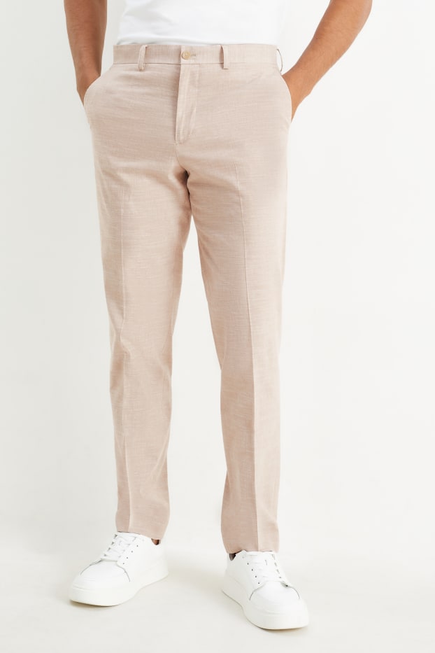 Men - Mix-and-match trousers - regular fit - Flex - LYCRA® - light beige