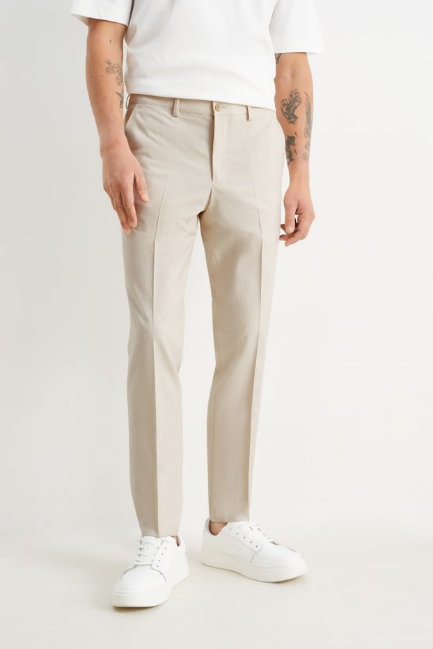 Herren - Baukasten-Hose - Slim Fit - Flex - hellbeige