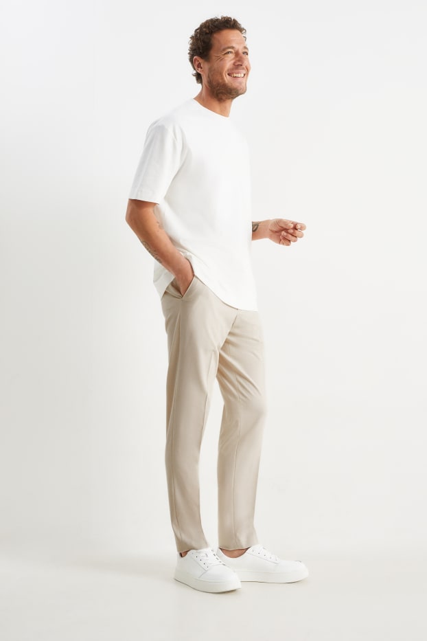 Herren - Baukasten-Hose - Slim Fit - Flex - hellbeige