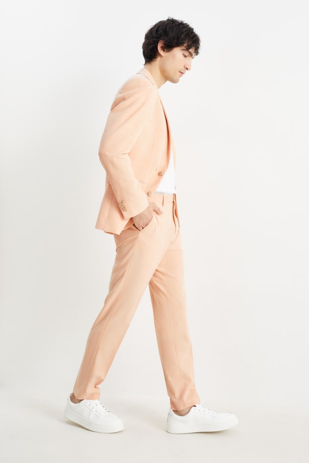 Bărbați - Pantaloni modulari - slim fit - Flex  - portocaliu deschis