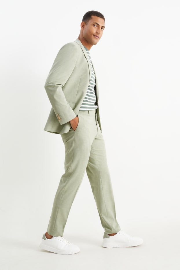 Heren - Broek uit het combi-systeem - slim fit - Flex  - lichtgroen