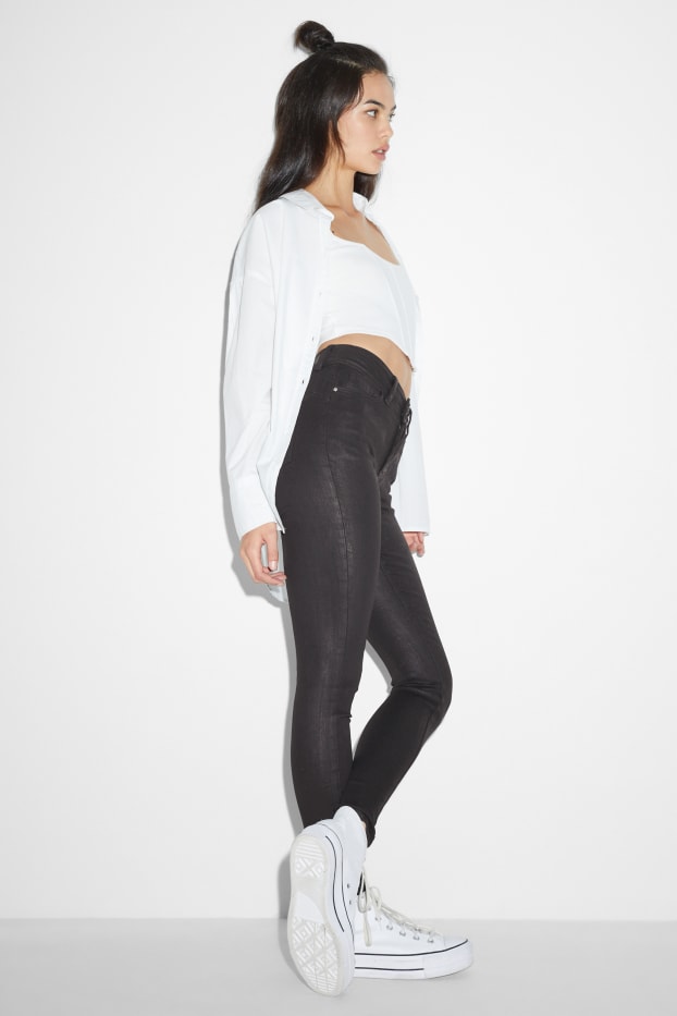 Femei - Skinny jeans - talie medie - LYCRA® - negru