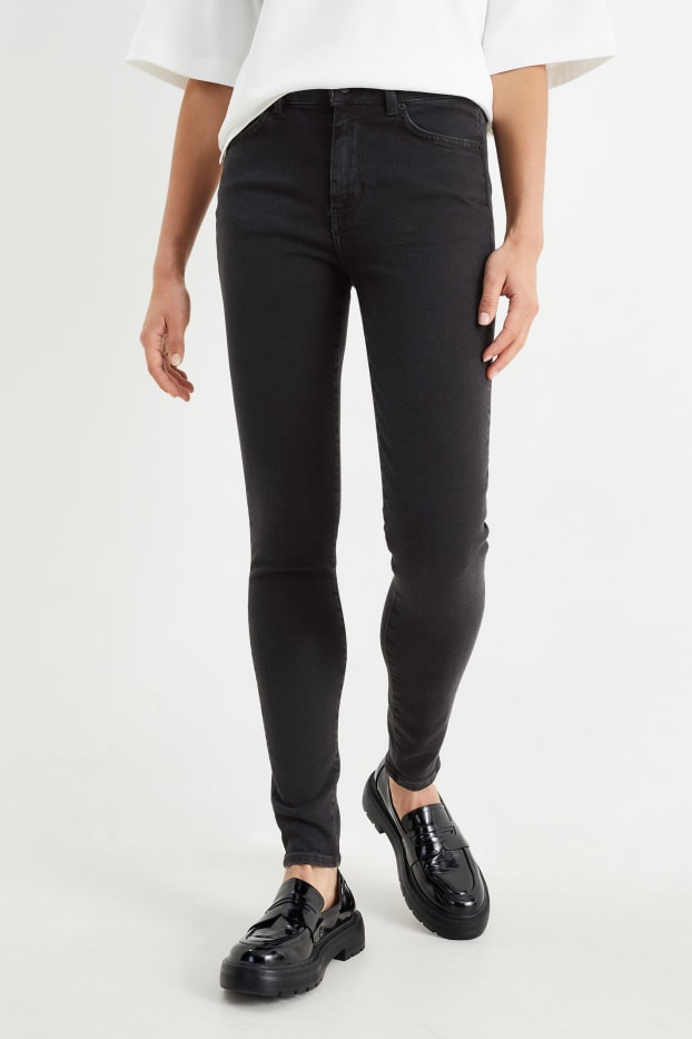 Femei - Premium Denim by C&A - skinny jeans - talie medie - negru