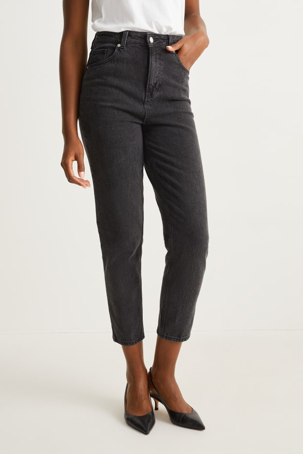 Dona - Mom jeans - high waist - LYCRA® - texà gris