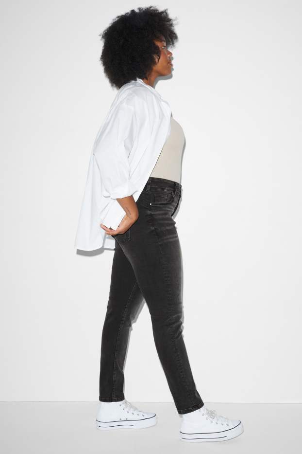 Damen - CLOCKHOUSE - Skinny Jeans - Mid Waist - LYCRA® - dunkeljeansgrau