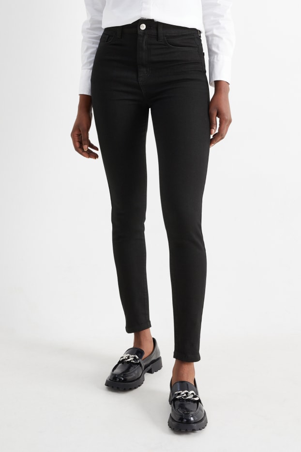 Femmes - Jegging jean - high waist - noir