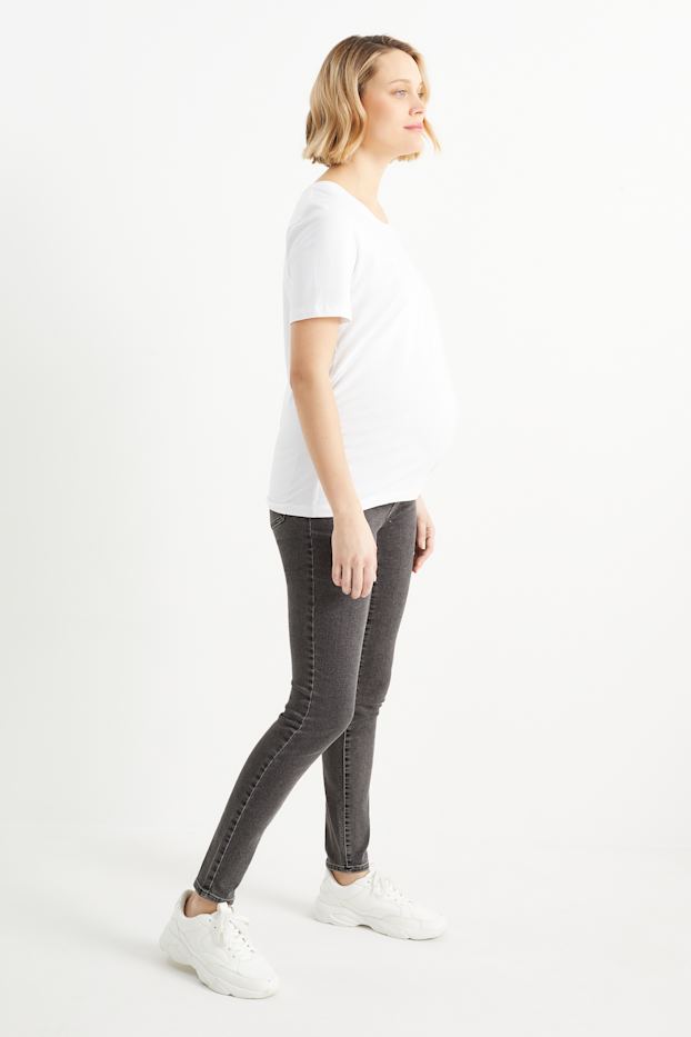 Femmes - Jean de grossesse - jean jegging - jean gris