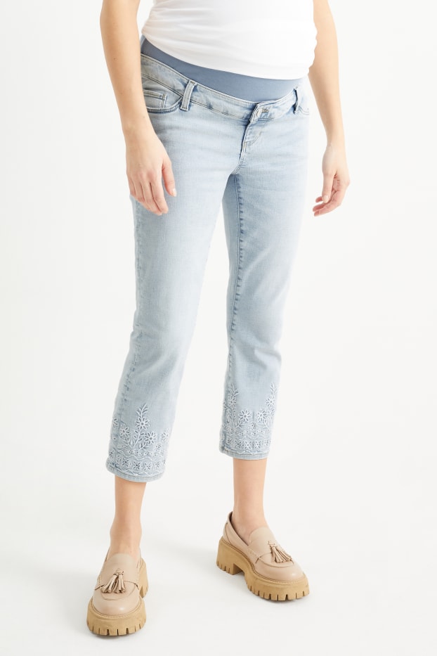 Femei - Jeans gravide - slim jeans - denim-albastru deschis