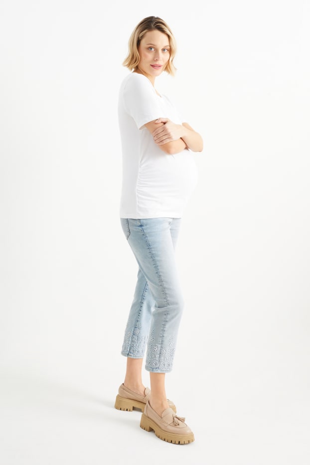 Femei - Jeans gravide - slim jeans - denim-albastru deschis