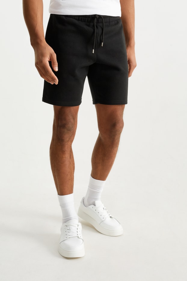 Heren - Sweatshorts - zwart