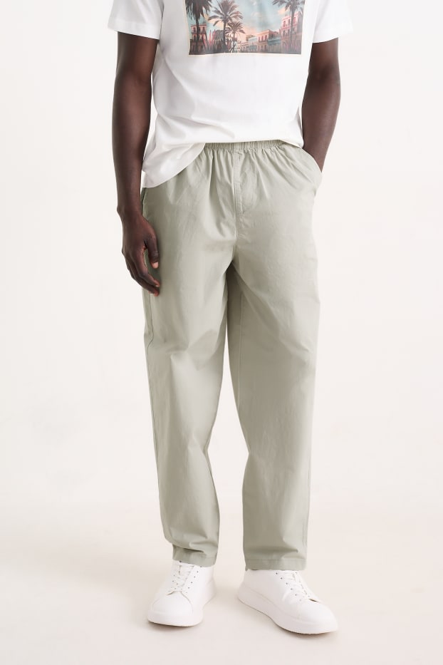 Pánské - Kalhoty chino - tapered fit - šedá