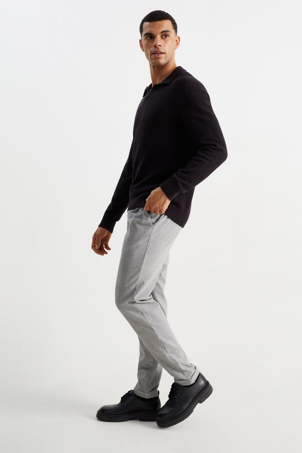 Heren - Chino - tapered fit - grijs