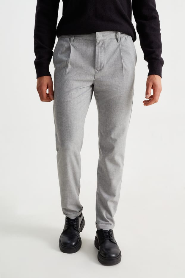 Heren - Chino - tapered fit - grijs