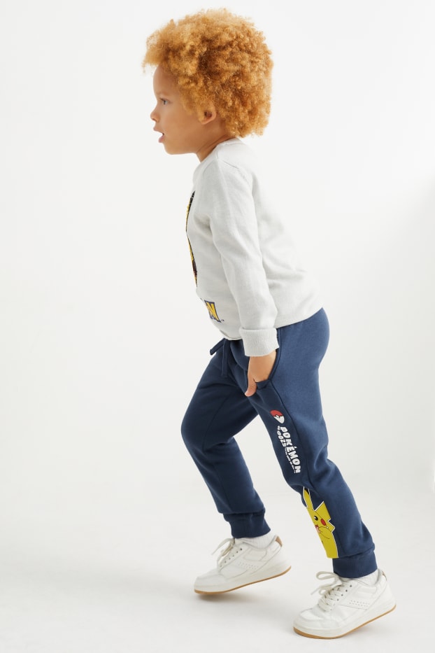 Enfants garçons - Lot de 3 - Pokémon - pantalon de jogging - bleu foncé