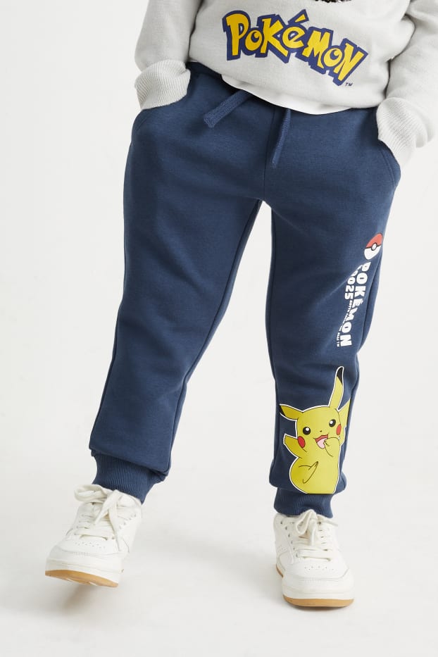 Enfants garçons - Lot de 3 - Pokémon - pantalon de jogging - bleu foncé