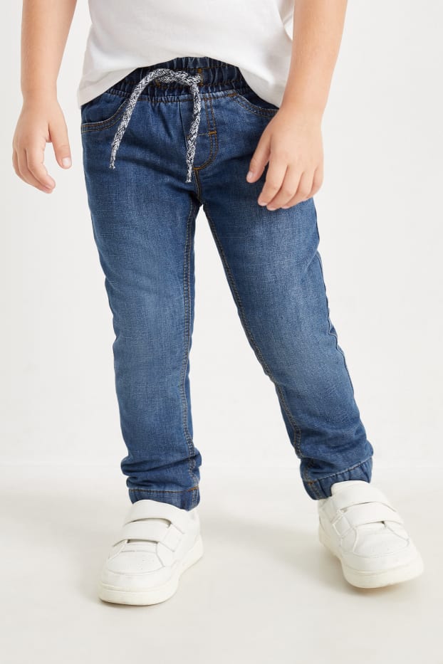 Children Boys - Slim jeans - thermal jeans - blue denim