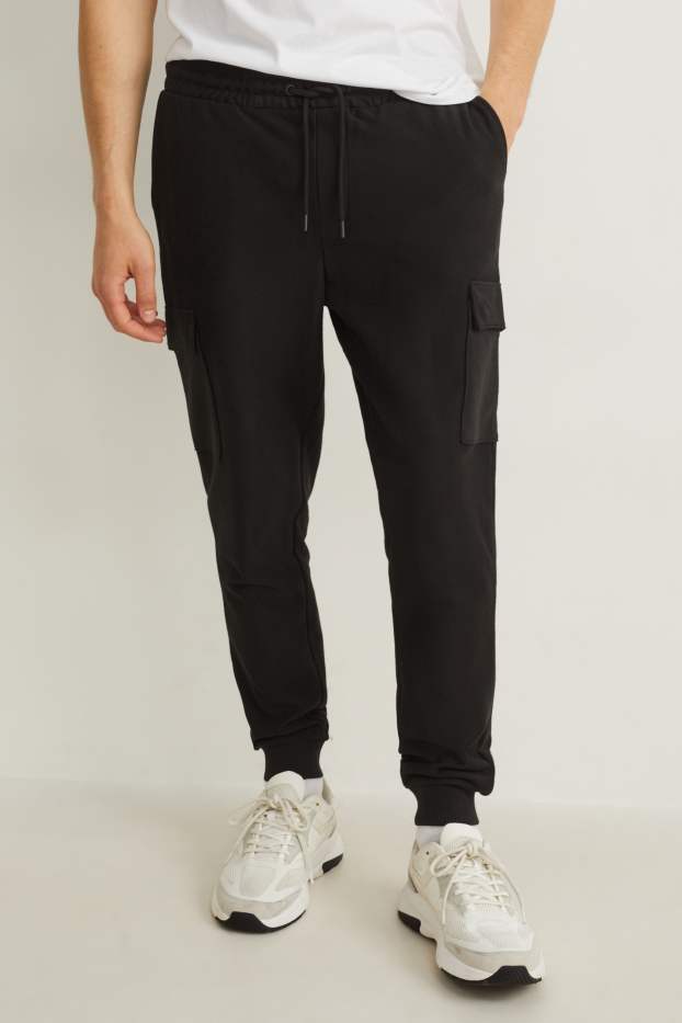 Home - Pantalons de xandall cargo - negre