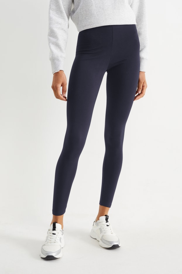 Damen - Multipack 2er - Basic-Leggings - dunkelblau