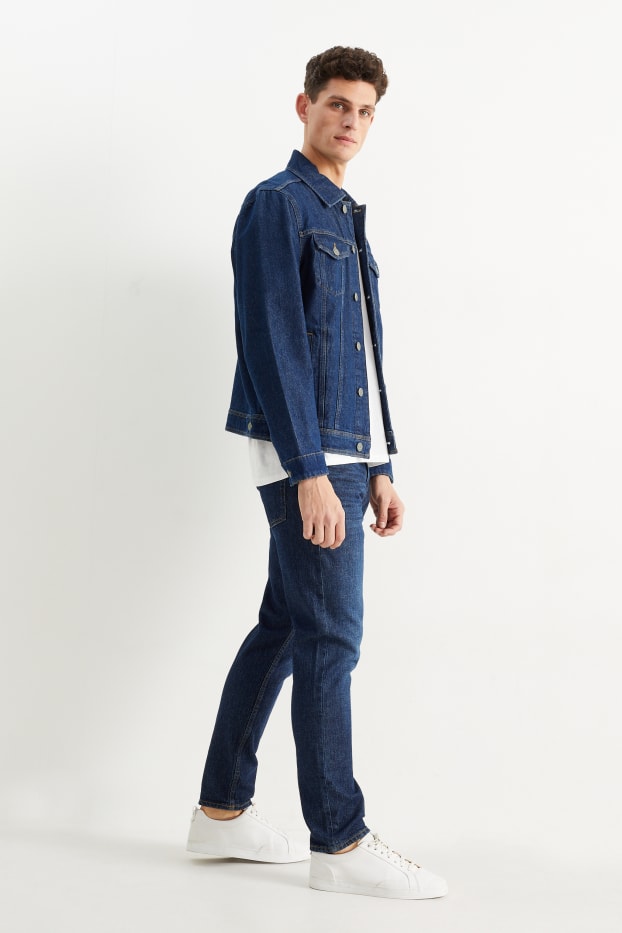 Heren - Slim tapered jeans - LYCRA® - jeansdonkerblauw
