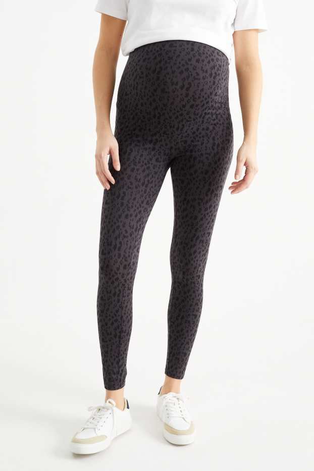 Dames - Set van 2 - zwangerschapslegging - donkergrijs