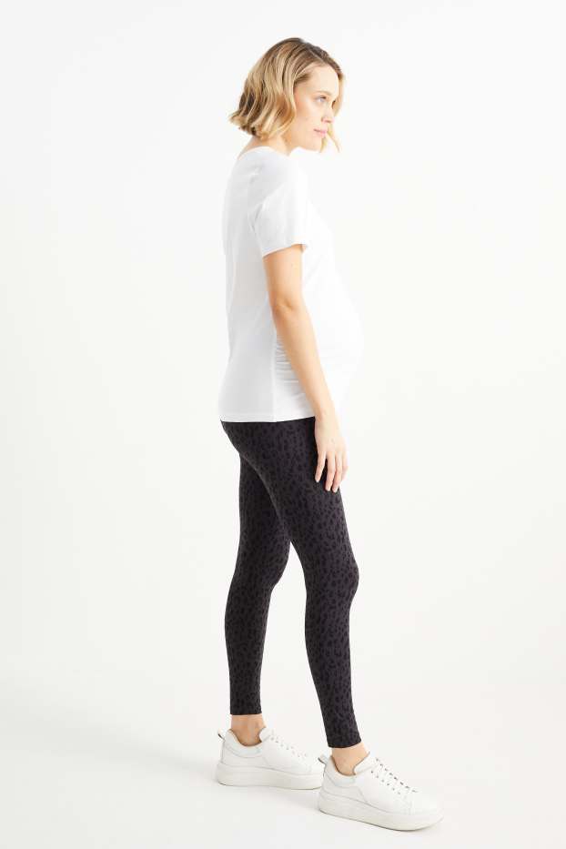 Dames - Set van 2 - zwangerschapslegging - donkergrijs