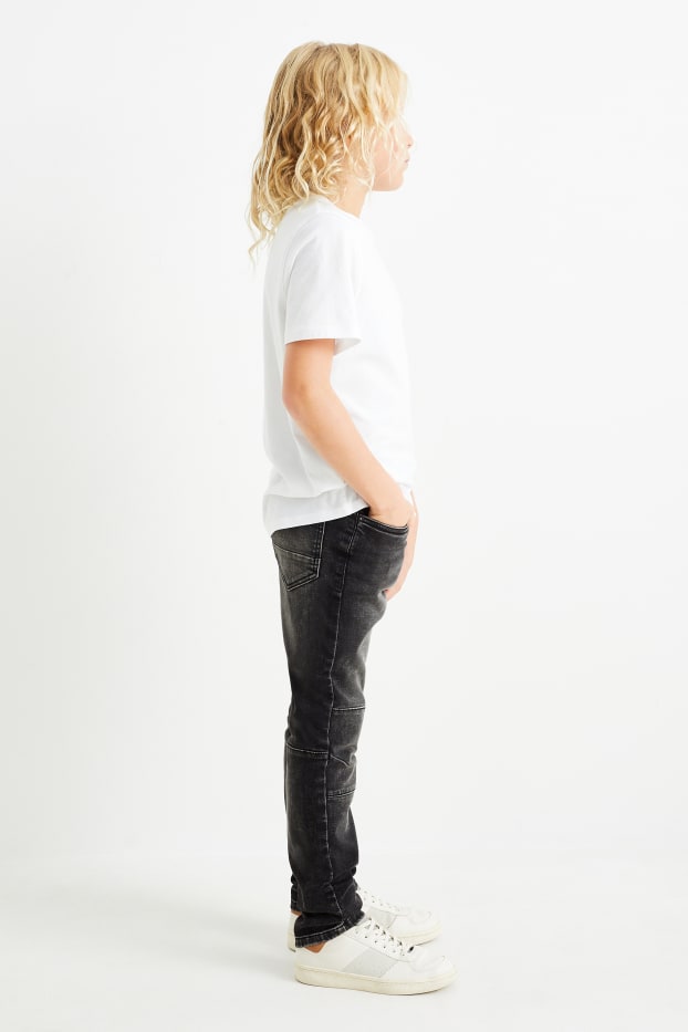 Kinderen: jongens - Slim jeans - jeansdonkergrijs