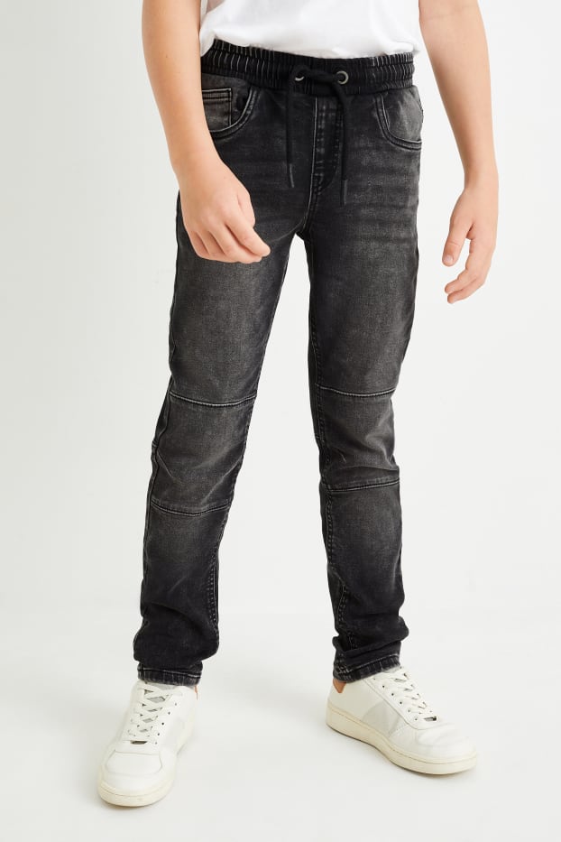 Kinderen: jongens - Slim jeans - jeansdonkergrijs