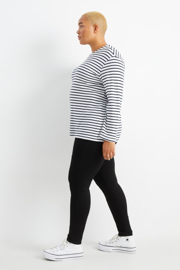 Femei - Jegging jeans - talie înaltă - negru