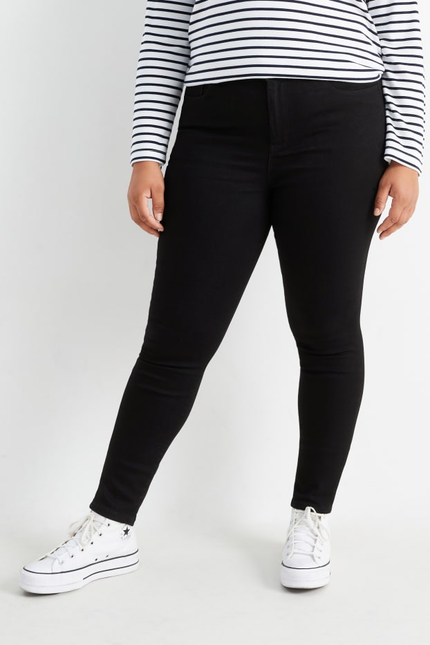 Femei - Jegging jeans - talie înaltă - negru
