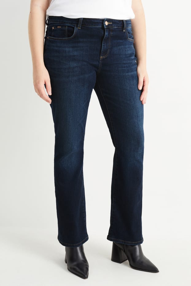 Women - Bootcut jeans - mid-rise waist - LYCRA® - blue denim